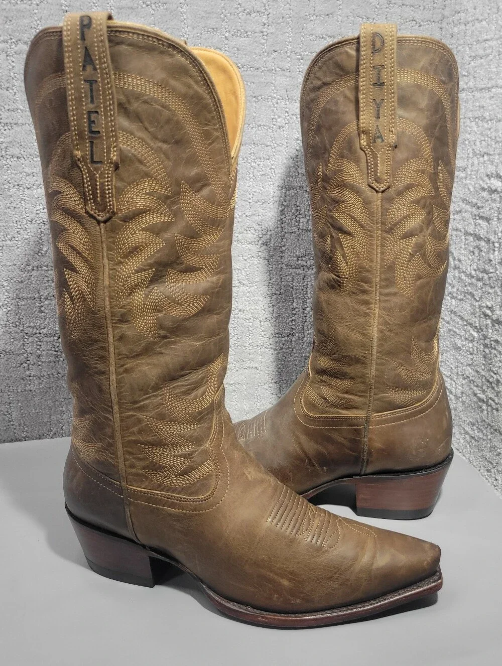 Tecovas The Annie Women's Size US 9B Cafe Goat Cowgirl 14" Boots - Picture 2 of 12